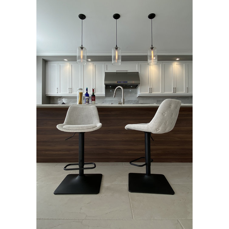 SEAT4U Rosedale Swivel Adjustable Height Bar Stool Wayfair